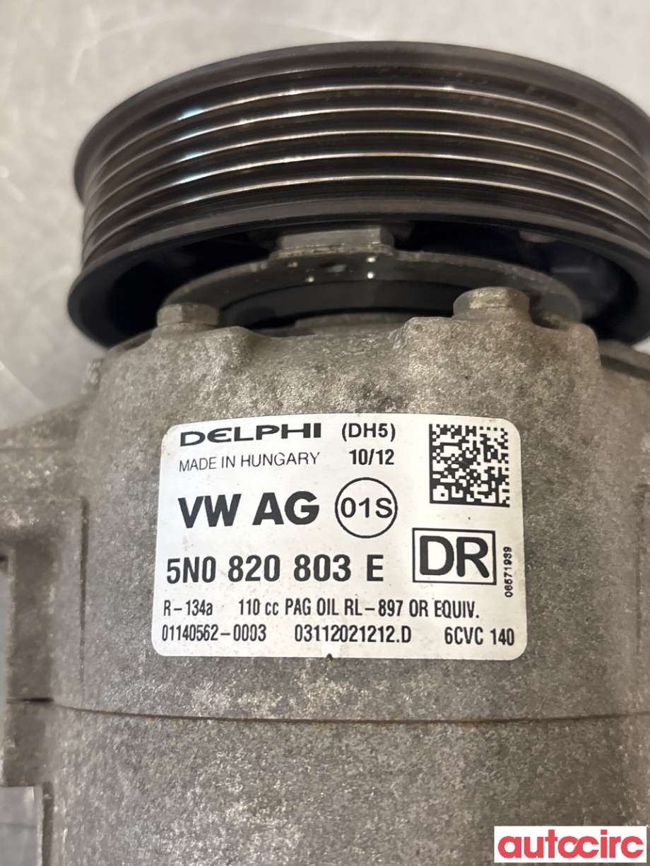 Aircondition kompressor til VW Tiguan 2011-2016 (Type I, Fase 2)  (VOLKSWAGEN|1K0820808F|6CVC140|5N0820803E)