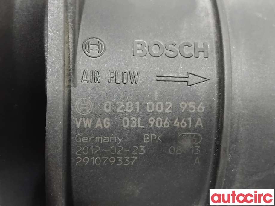 Luftmengde/luftmassemåler til VW Tiguan 2011-2016 (Type I, Fase 2) (VOLKSWAGEN|03L906461A|0281002956)