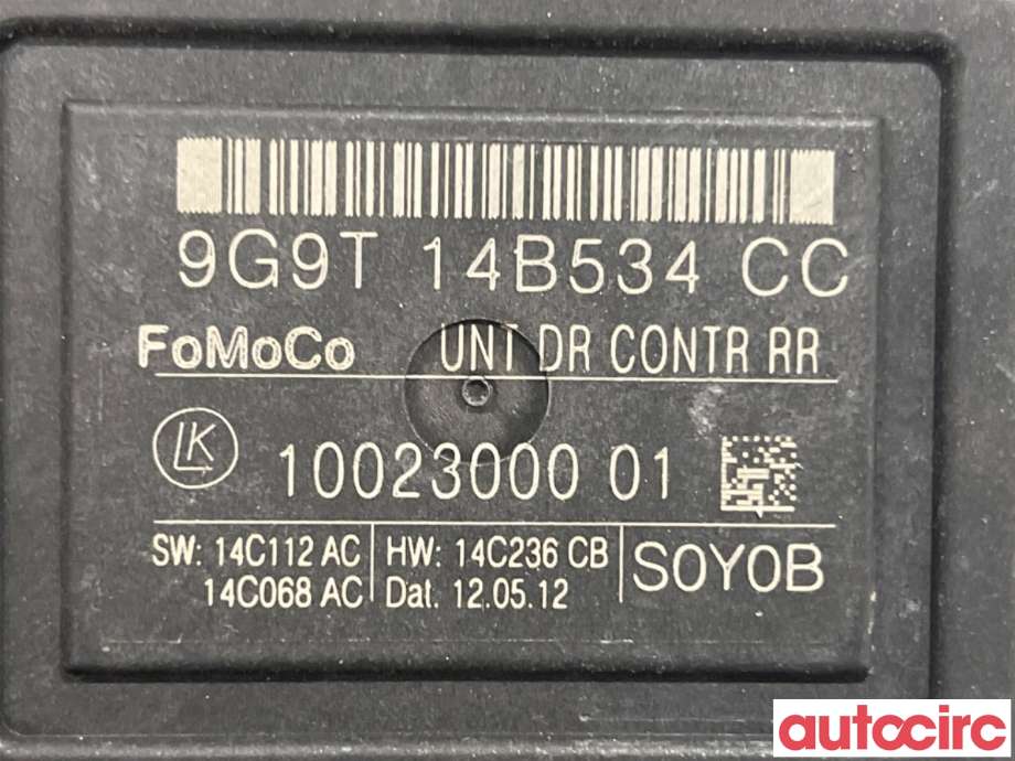 Styreenhet dør venstre foran til Ford Mondeo 2011-2014 (Type IV, Fase 2)  (FORD|1689874|1002300001|9G9T14B534CC)