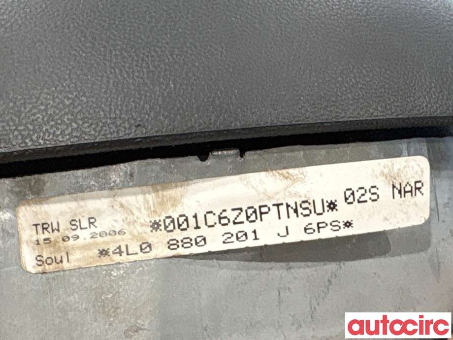 Airbag rattpute til Audi Q7 2006-2010 (Type I, Fase 1) (AUDI|4L0880201Q||4L0880201S)