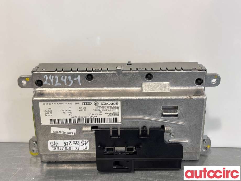 Instrument kjørecomputer til Audi Q7 2006-2010 (Type I, Fase 1) (AUDI|8T0919603C|BE6349|4F0919603B)