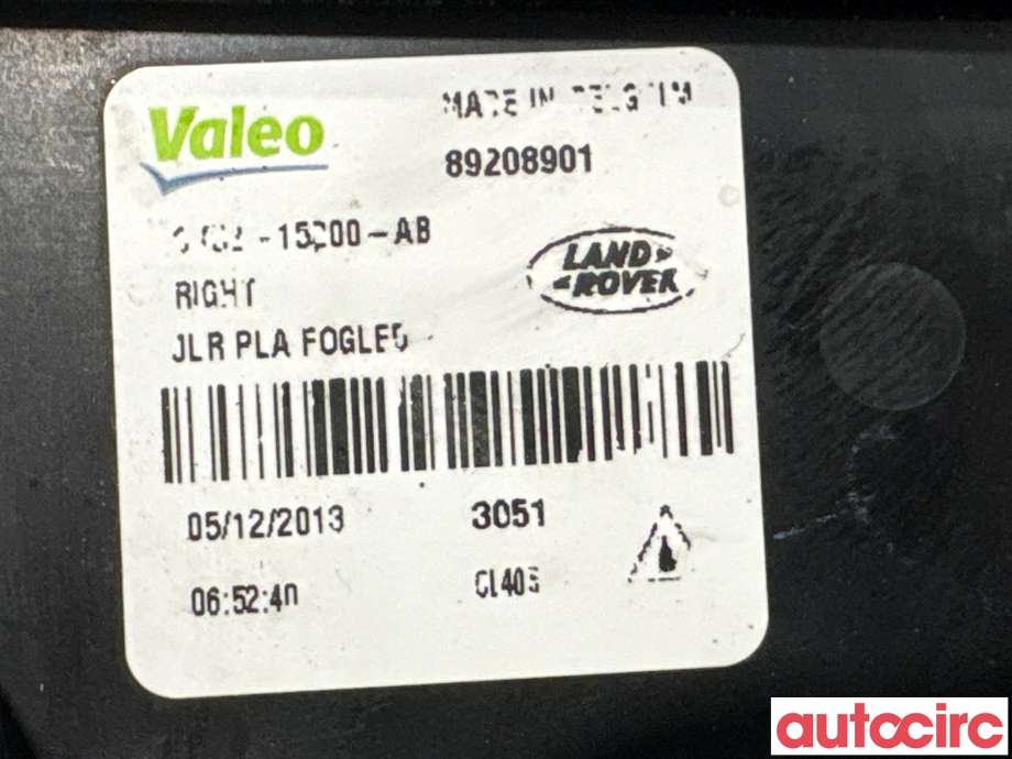 Tåkelykt høyre foran til Land Rover Range Rover 2013-->> (Type IV) (LAND-ROVER|LR033406|89208901|LR080283)
