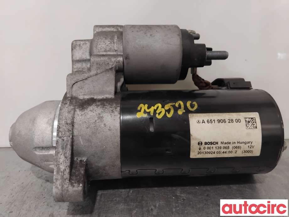 Starter diesel til Mercedes E-Klasse 2013-2016 (Fase 2) (W212) (W212) (MERCEDES|A6519062800|0001139065)