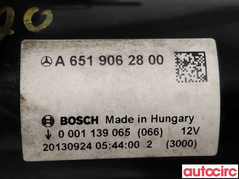Starter diesel til Mercedes E-Klasse 2013-2016 (Fase 2) (W212) (W212) (MERCEDES|A6519062800|0001139065)