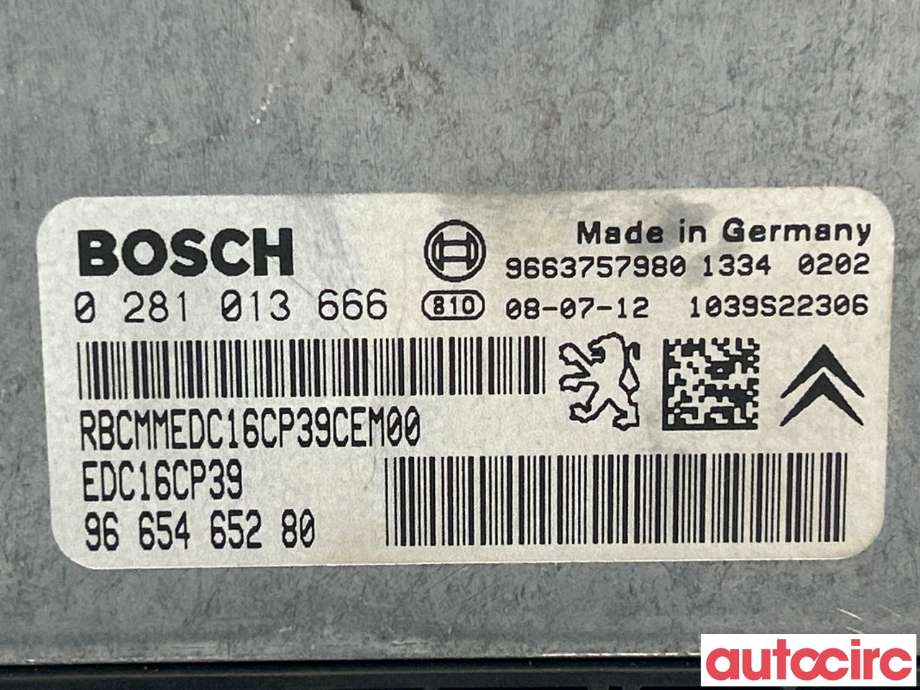 Styreenhet motor til Mitsubishi Outlander 2010-2012 (Type II, Fase 2) (MITSUBISHI|1860B378|0281013666|9663757980)