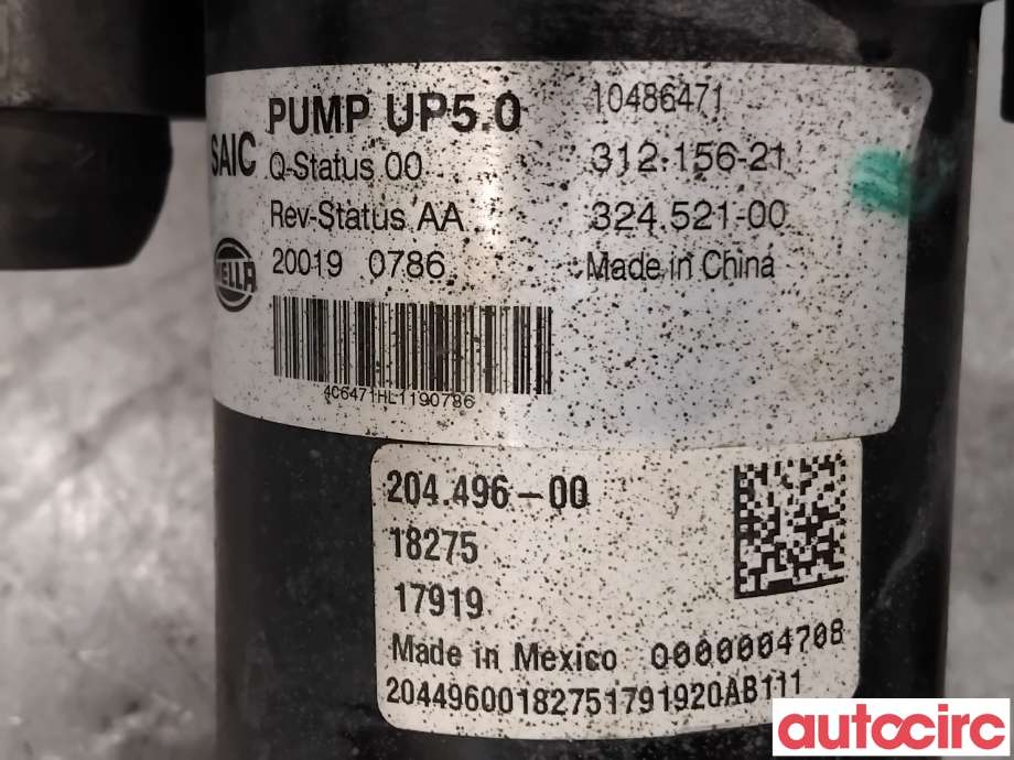 Vakuumpumpe til MG ZS EV 2019-2021 (Type I, Fase 1)  (MG|10486471|312156-21)