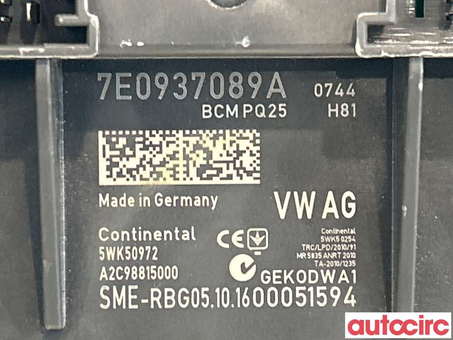 Styreenhet comfort (BCM) til VW Amarok 2016-2022 (Type I, Fase 2)  (VOLKSWAGEN|7E0937090B||7E0937089A)
