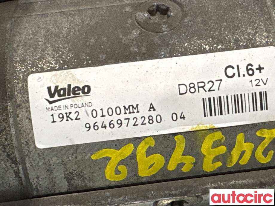 Starter diesel til Peugeot 508 2011-2014 (Type I, Fase 1)  (PEUGEOT|5802EF|D8R27|9646972280)