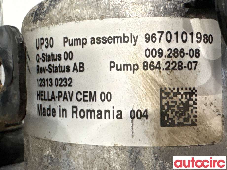Vakuumpumpe til Peugeot 508 2011-2014 (Type I, Fase 1)  (PEUGEOT|456588|123130232|9670101980)