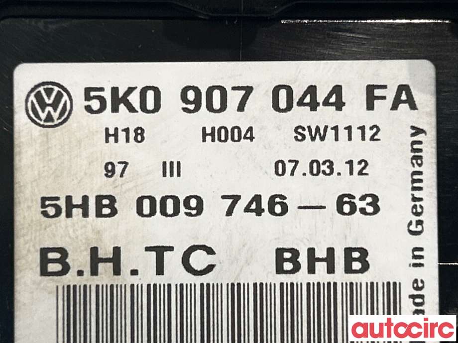 Varmeapparat betjening til VW Tiguan 2011-2016 (Type I, Fase 2)  (VOLKSWAGEN|5K0907044HD||5K0907044FA)