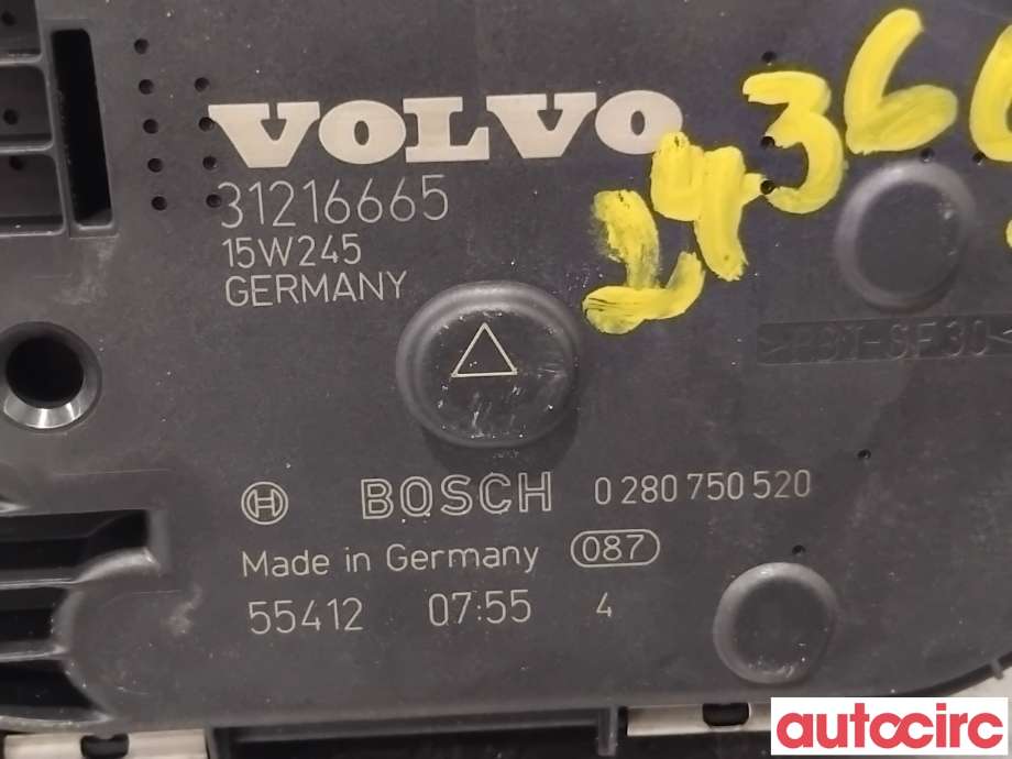 Spjeldhus til Volvo V60/V60 CC 2013-2018 (Type I, Fase 2) (VOLVO|31216665|0280750520)