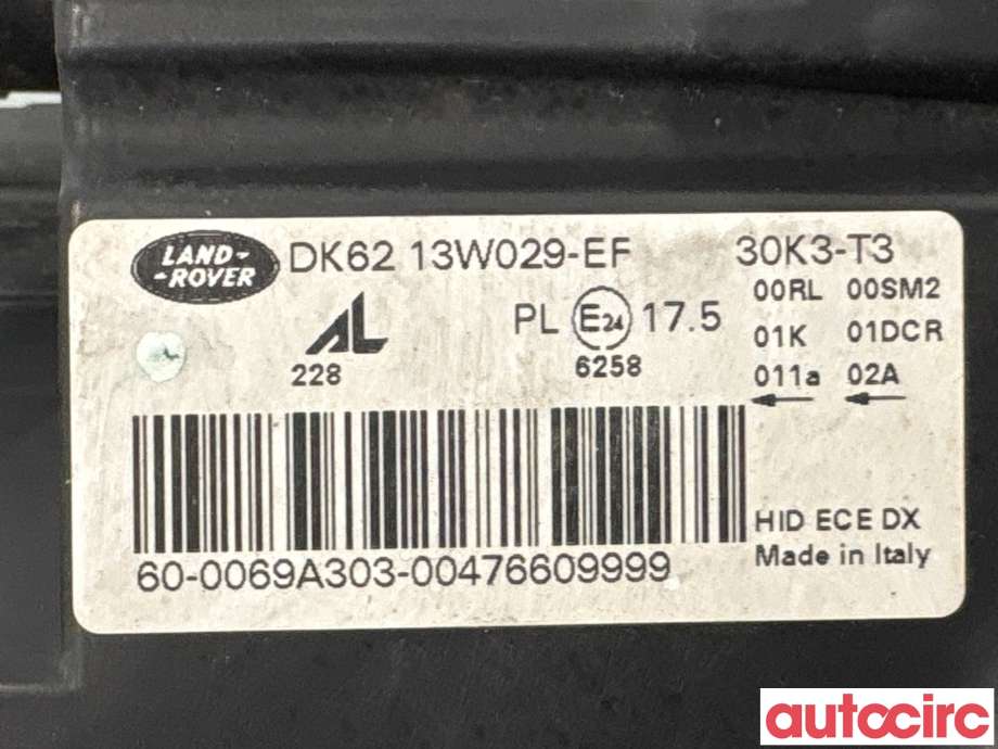 Frontlykt høyre halogen til Land Rover Range Rover 2013-->> (Type IV)  (LAND-ROVER|LR057267|30K3-T3|LR090485)
