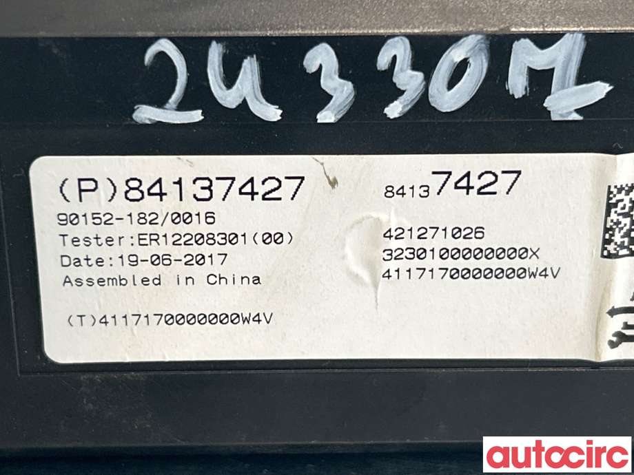 Styreenhet klima/aircondition til Opel Insignia B 2017-->> (OPEL|84137427|)