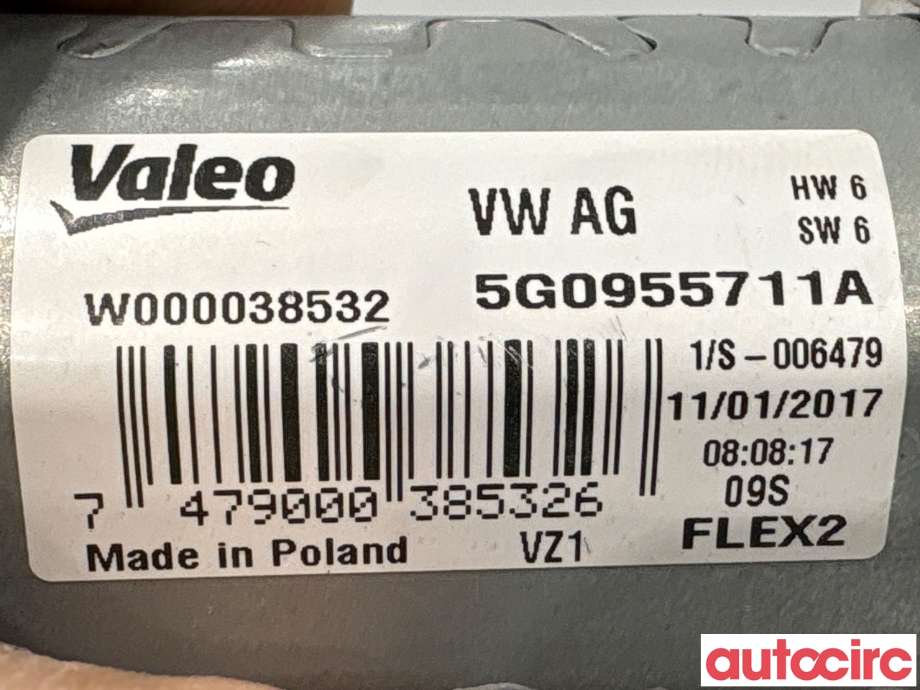 Viskermotor bakrute til VW Golf VII 2017-2020 (Fase 2) (VOLKSWAGEN|5G0955711C|W000038532|5G0955711D)