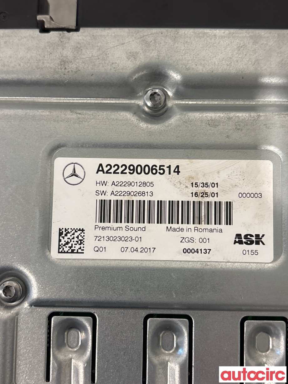 Bilstereo forsterker til Mercedes GLC 2015-2022 (X253) (X253) (MERCEDES|A2229006514|)