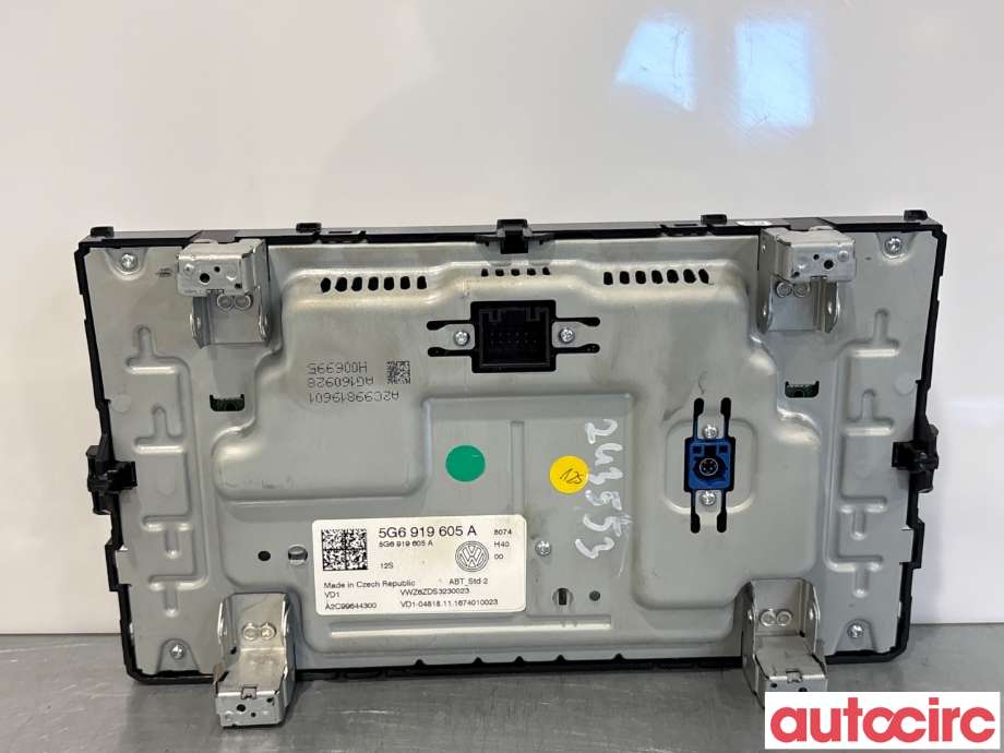Multimedia display (MCU - Media Controller Unit) til VW Golf VII 2017-2020 (Fase 2)  (VOLKSWAGEN|5G6919605A|A2C99644300|5NN919605A)
