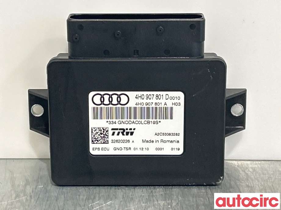 Styreenhet elektrisk parkbrems (EPB - Electric Parking Brake) til Audi A8, 2010-2013 (Type III, Fase 1)  (AUDI|4H0907801E)