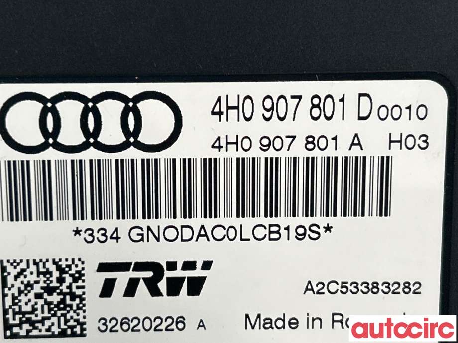 Styreenhet elektrisk parkbrems (EPB - Electric Parking Brake) til Audi A8 2010-2013 (Type III, Fase 1)  (AUDI|4H0907801E||4H0907801D)
