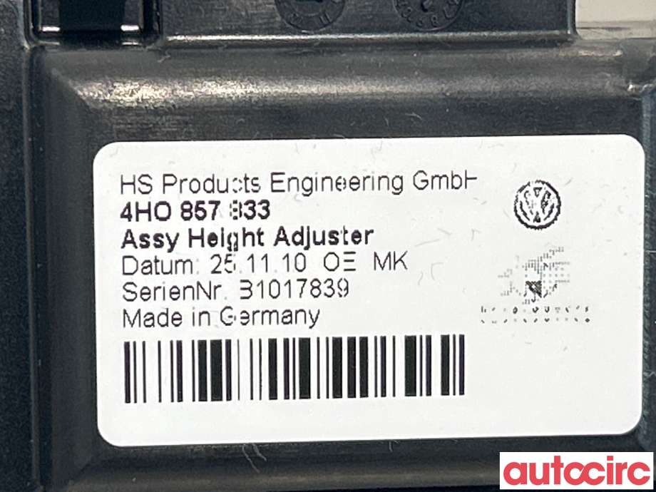 Diverse deler til Audi A8 2010-2013 (Type III, Fase 1)  (AUDI|4H0857833|)
