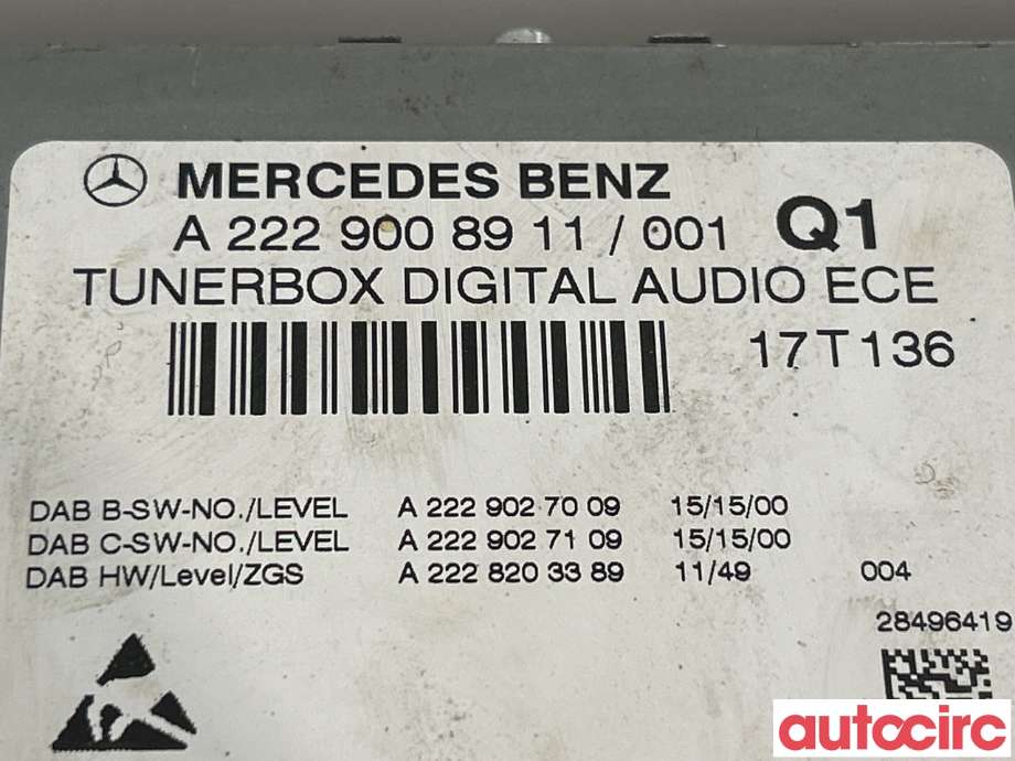 Bilstereo diverse til Mercedes GLC 2015-2022 (X253) (X253) (A2229005317|)