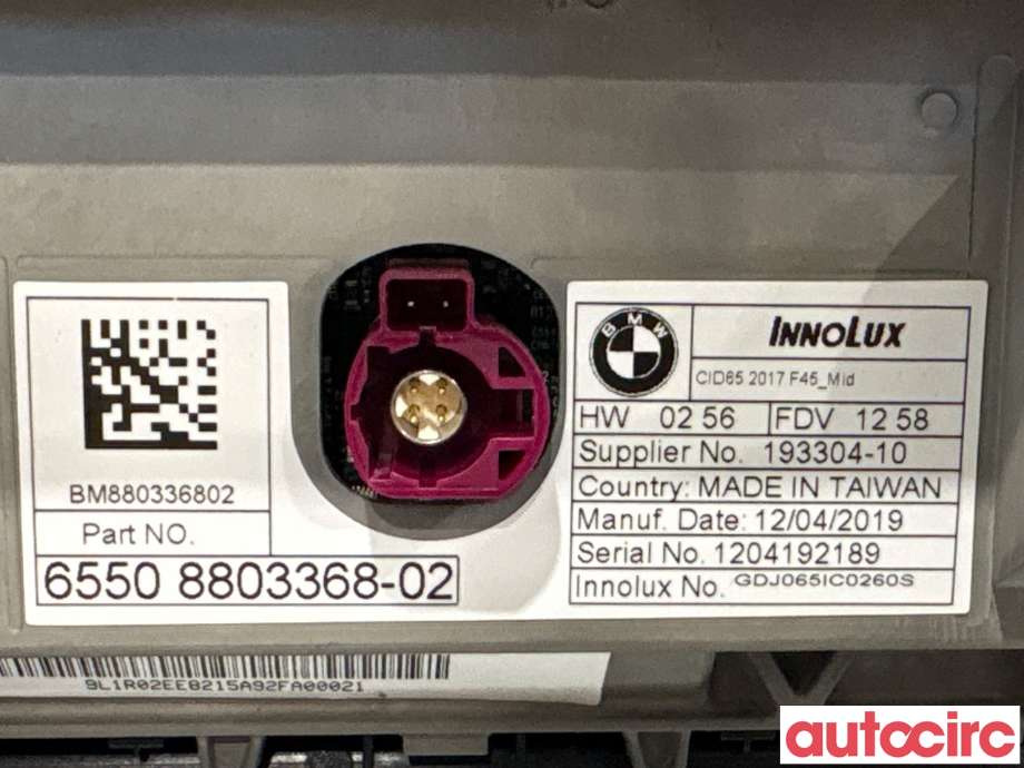 Instrument kjørecomputer til BMW 2-Serie 2014-2021 (F22/F23) (F22/F23) (65508803368|)