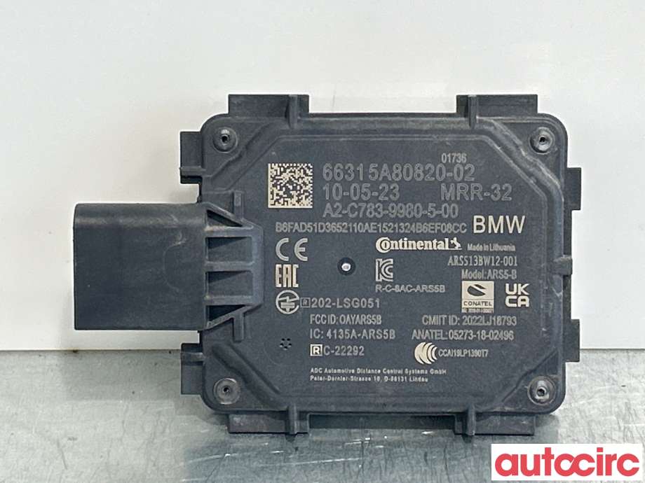 Sensor radar til BMW X1, 2022-->> (U11) (U11) (BMW|66315B77B36)