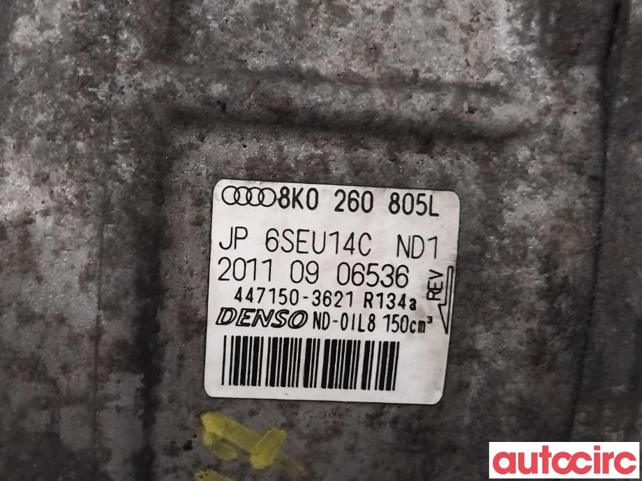 Aircondition kompressor til Audi A4 2007-2014 (Type IV) (B8) (B8) (AUDI|8K0260805L|447150-3621)