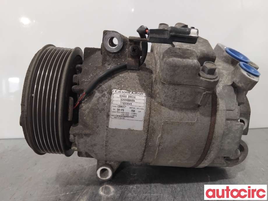 Aircondition kompressor til Nissan Qashqai 2010-2014 (Type I, Fase 2)  (NISSAN|92600BB60A|CSV617|92600BB61B)