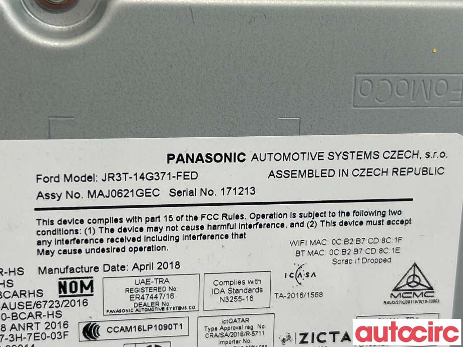 Bilstereo diverse til Ford Mondeo 2014-2019 (Type V, Fase 1)  (2695446|)