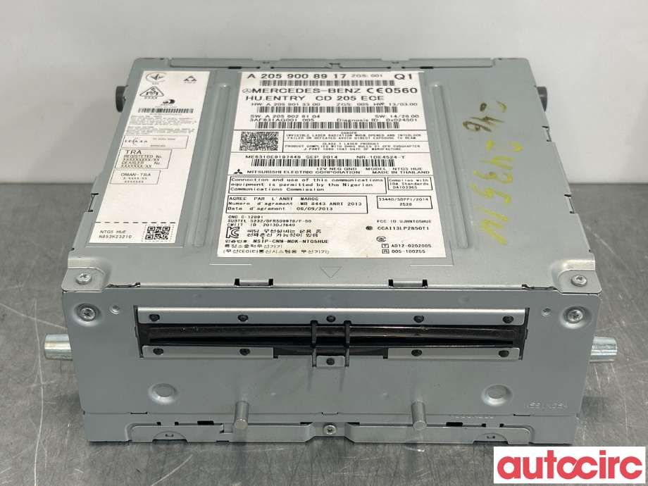 Bilstereo navigasjon til Mercedes C-Klasse 2014-2018 (Fase 1) (W205) (W205) (MERCEDES|A2059000241||A2059008917)