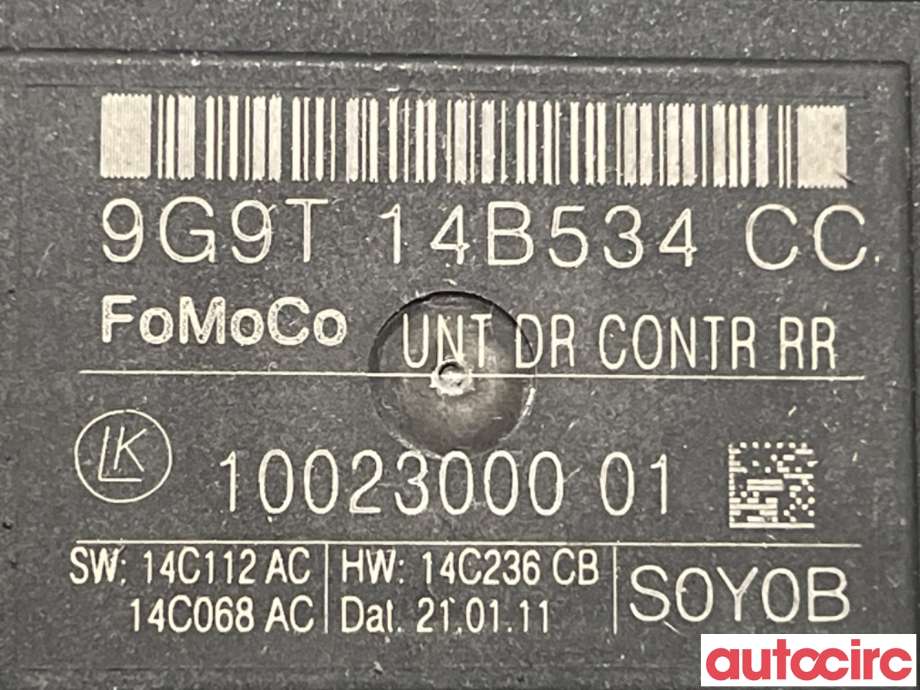 Styreenhet dør venstre foran til Volvo XC70 2008-2013 (Type II, Fase 1)  (VOLVO|31318368|1002300001|9G9T14B534CC)