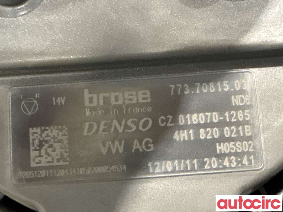 Varmeapparat motor til Audi A7 2010-2014 (Type I, Fase 1)  (AUDI|4H1820021B|CZ016070-1265|4H1820021C)