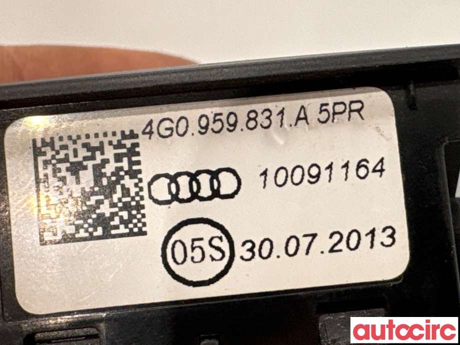 Bryter baklukeåpner til Audi A7 2010-2014 (Type I, Fase 1)  (4G0959831A|10091164|)