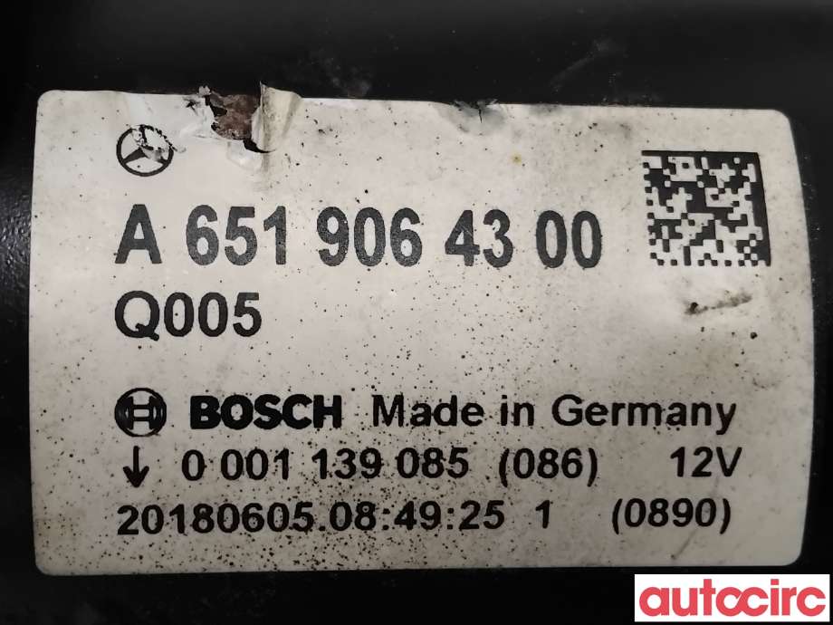 Starter diesel til Mercedes Sprinter 2018-->> (907/910) (907/910) (MERCEDES|A6519064300|0001139085)