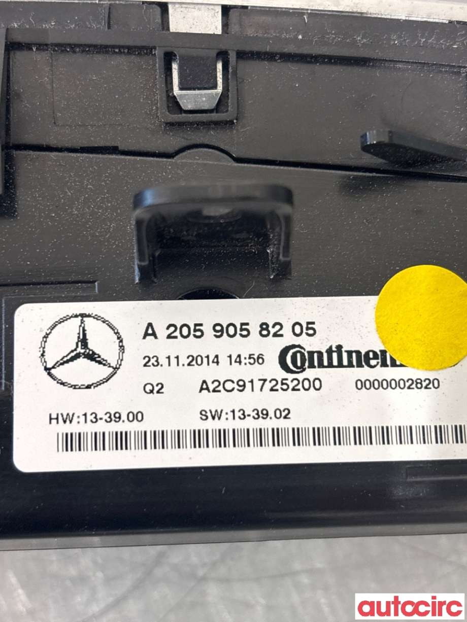 Varmeapparat betjening til Mercedes C-Klasse 2014-2018 (Fase 1) (W205) (W205) (A2059058205|)