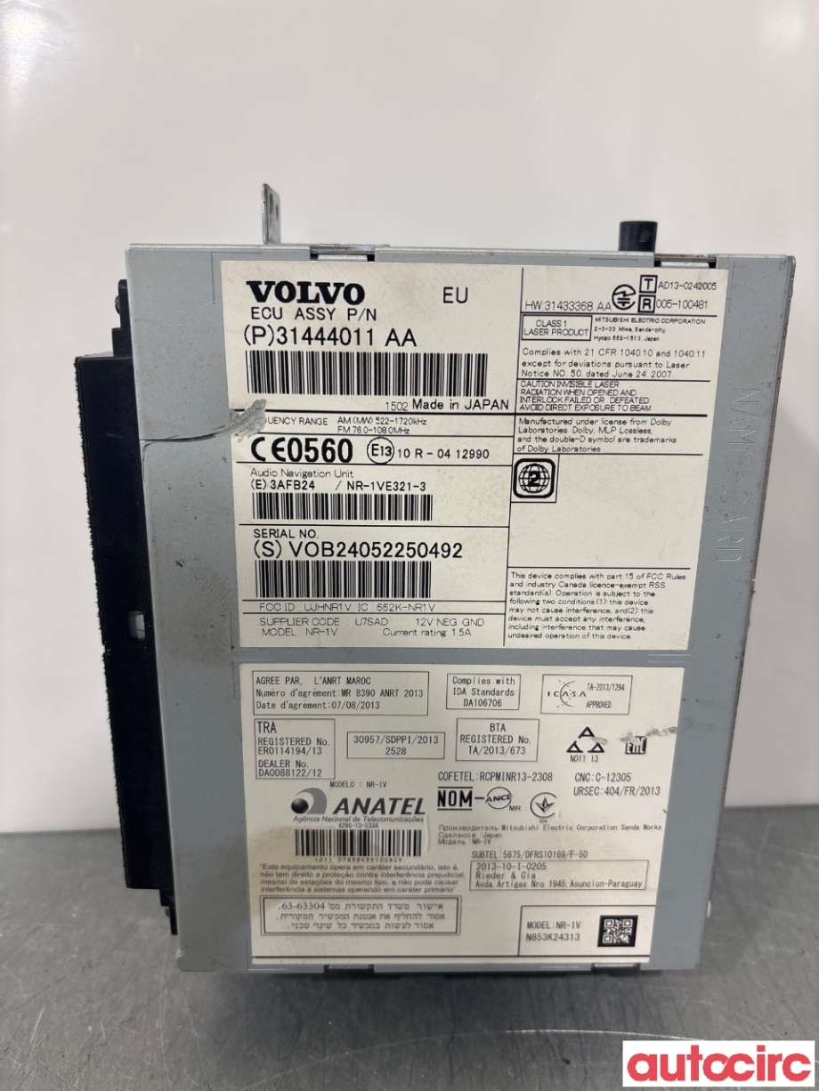 Bilstereo navigasjon til Volvo V70 2014-2016 (Type III, Fase 2)  (VOLVO|36050656||31444011)