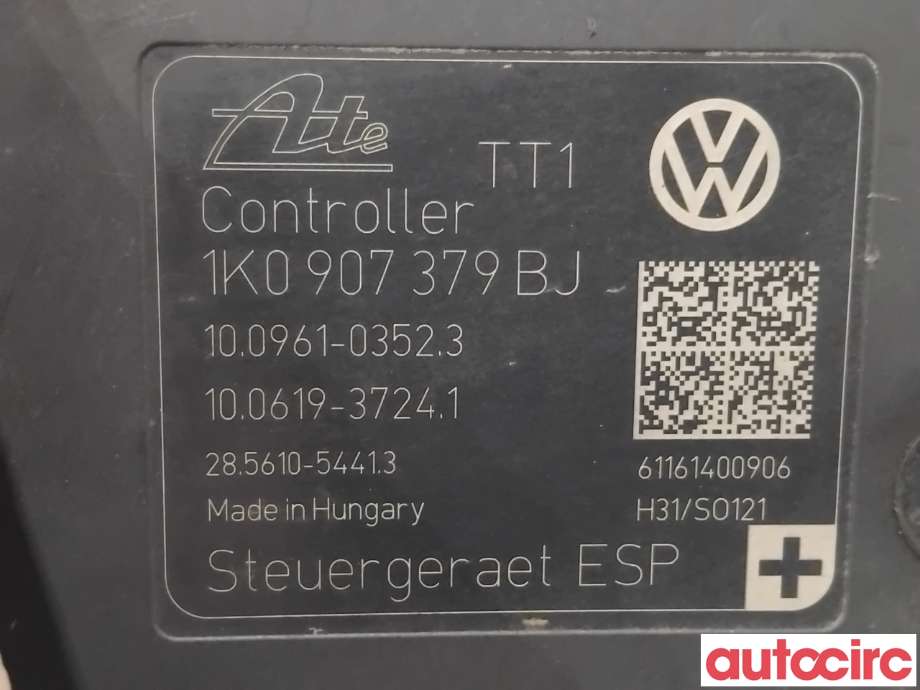 ABS sentral til Škoda Octavia 2009-2013 (Type II, Fase 2)  (SKODA|1K0614517DE|100961-03523)