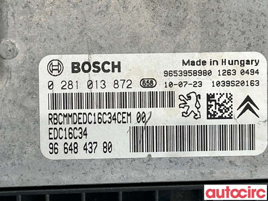 Styreenhet motor til Peugeot Partner 2008-2015 (Type II, Fase 1) (PEUGEOT|194329||9664843780)