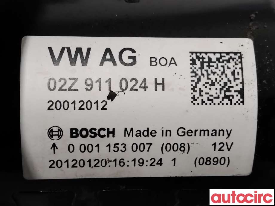 Starter diesel til VW Golf VI 2008-2012  (VOLKSWAGEN|02Z911024HX|0001153007|02Z911024H)