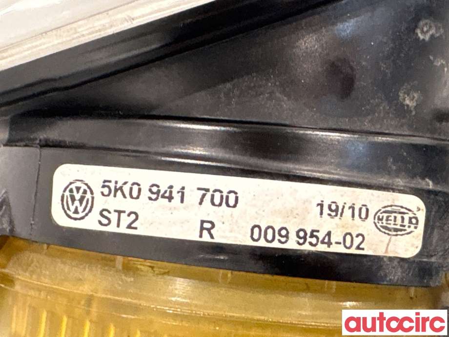 Tåkelykt høyre foran til VW Golf VI 2008-2012  (VOLKSWAGEN|5K0941700|009954-02|5K0941700F)
