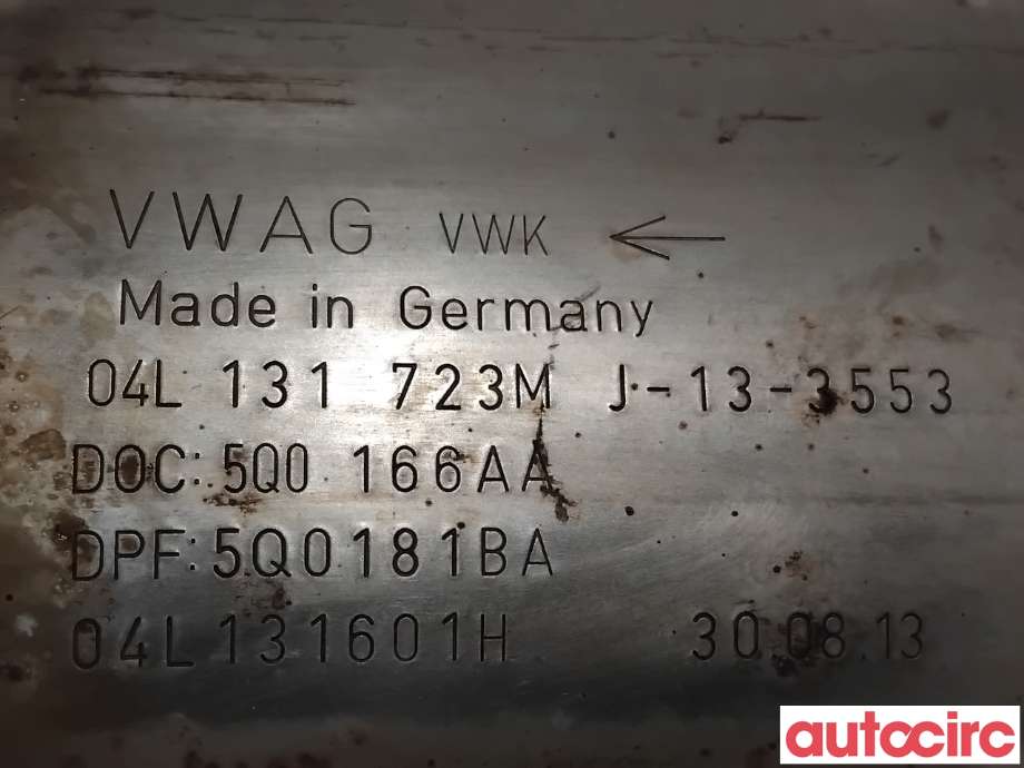 Partikkelfilter til VW Golf VII 2012-2017 (Fase 1)  (04L131602EX|5Q0166AA|)