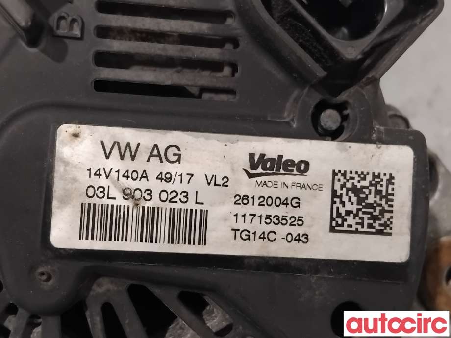 Dynamo til VW Caddy 2015-2020 (Type III, Fase 3)  (03L903023LX|TG14C043|)