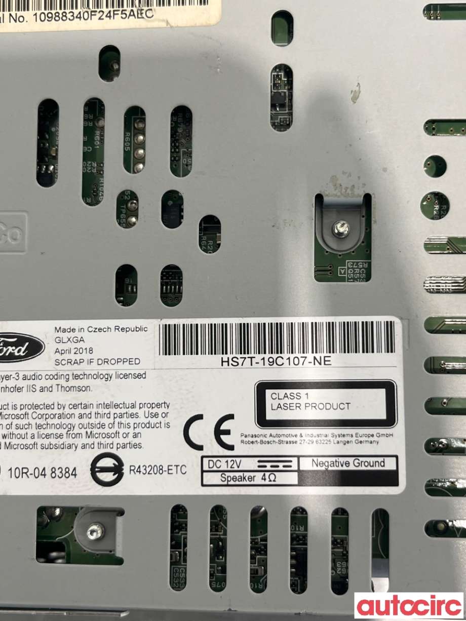 Bilstereo til Ford Mondeo 2014-2019 (Type V, Fase 1)  (FORD|2360214||HS7T-19C107-NE)