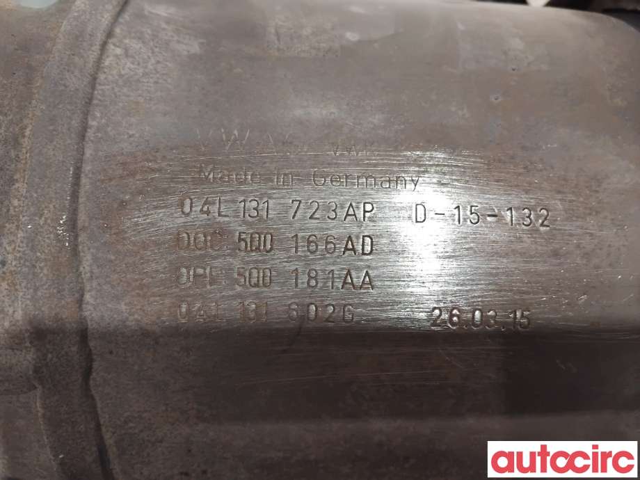 Partikkelfilter til Škoda Octavia 2013-2016 (Type III, Fase 1)  (SKODA|04L131606EX|5Q0181AA|04L131723AP)