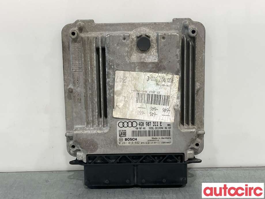 Styreenhet motor til Audi A6, Allroad 2012-2014 (Type III, Fase 1) (C7) (C7) (4G0907311E|0281018892|)