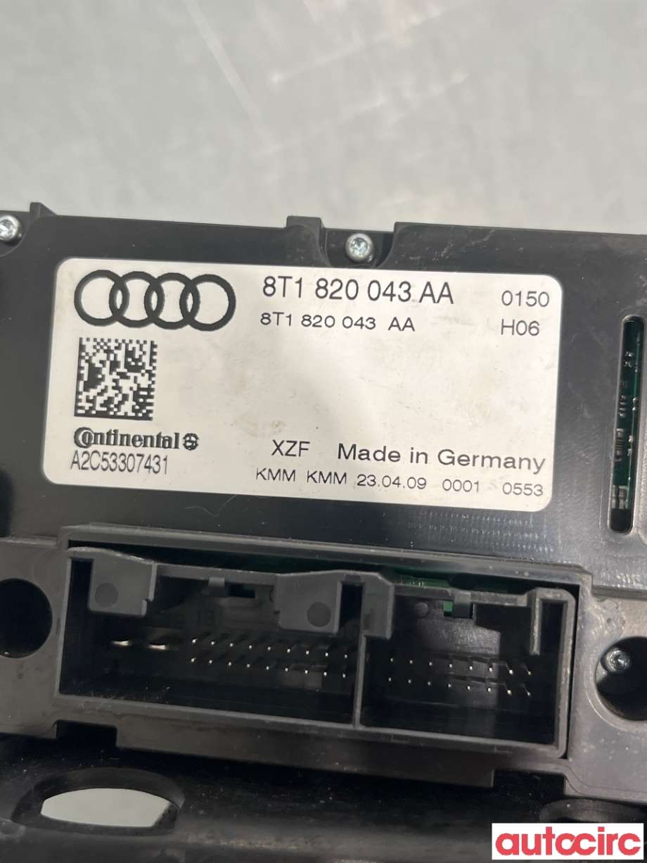 Varmeapparat betjening til Audi Q5 2008-2012 (Type I, Fase 1) (8T1820043AH|A2C53307431|)