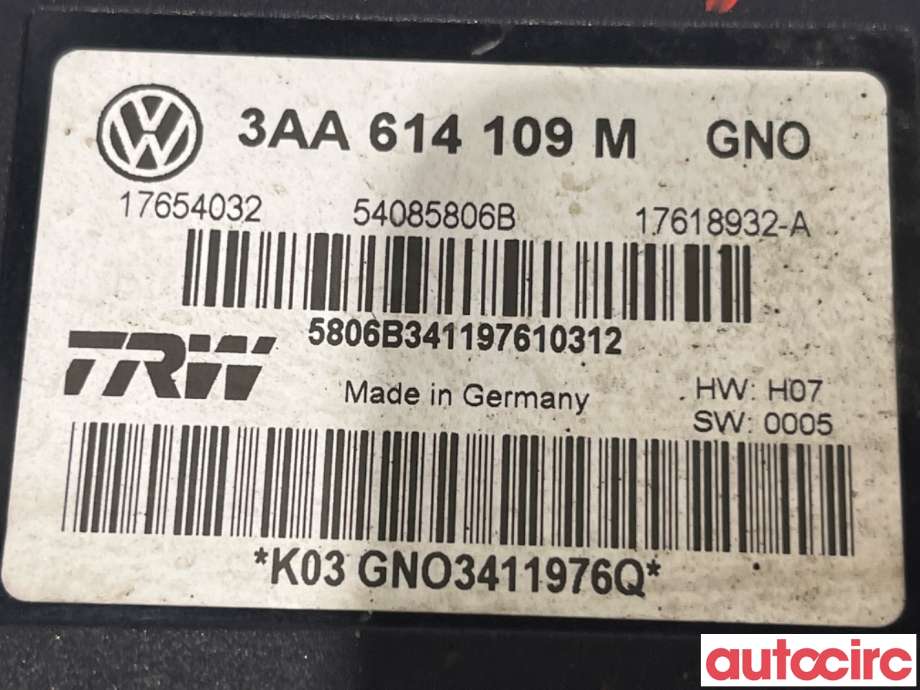 ABS sentral til VW Passat 2011-2015 (B7) (B7) (VOLKSWAGEN|3AA614109N|54085806B|3AA614109M)