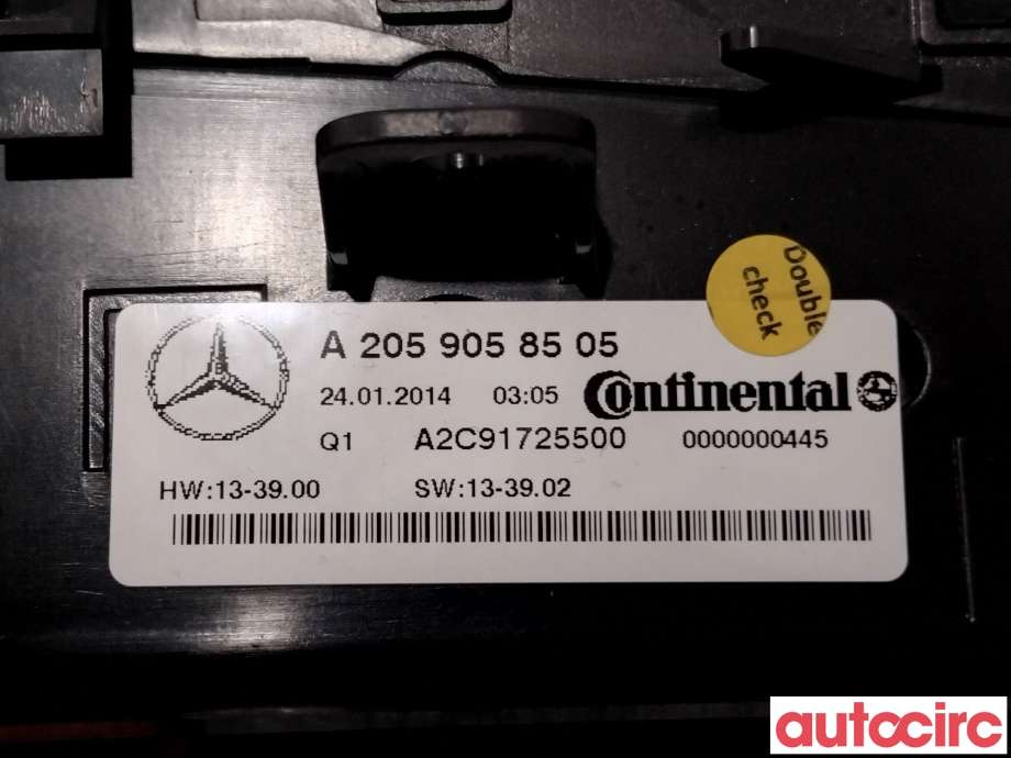 Varmeapparat betjening til Mercedes C-Klasse 2014-2018 (Fase 1) (W205) (W205) (A2059059213|A2C91725500|)