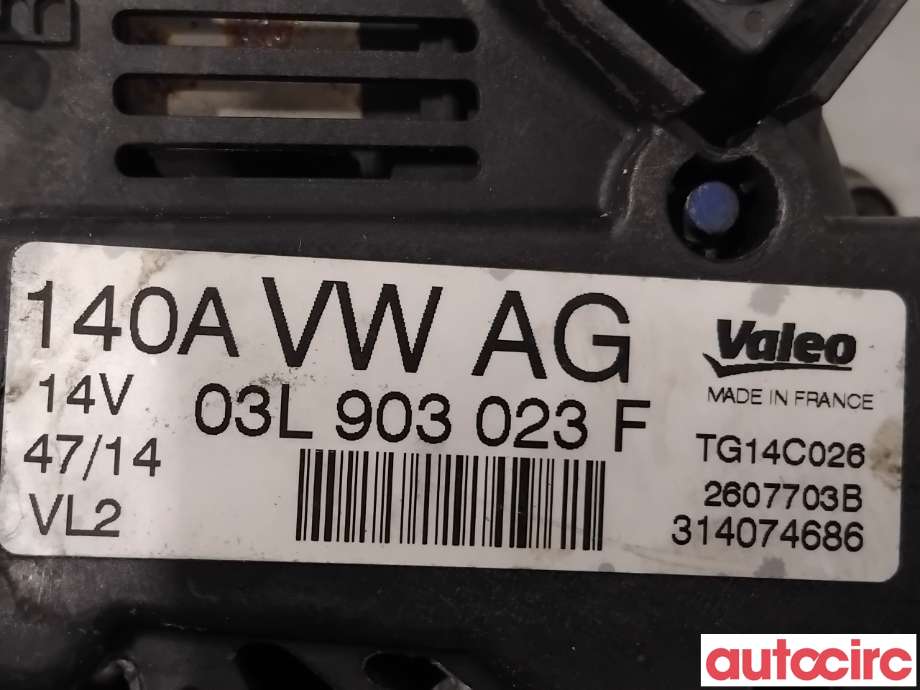Dynamo til Škoda Yeti 2014-2017 (Fase 2)  (SKODA|03L903023FX|TG14C026|03L903023F)