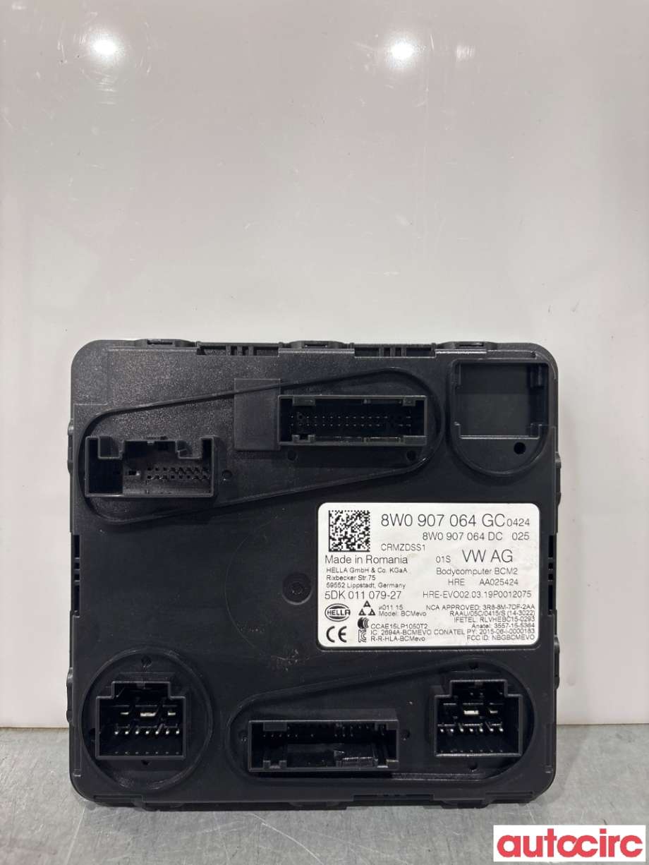 Styreenhet comfort (BCM) til Audi A4, 2015-2019 (Type V, Fase 1) (B9) (B9) (AUDI|8W0907064GH)